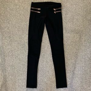 Planet Blue Blue Life Moto Zip Leggings